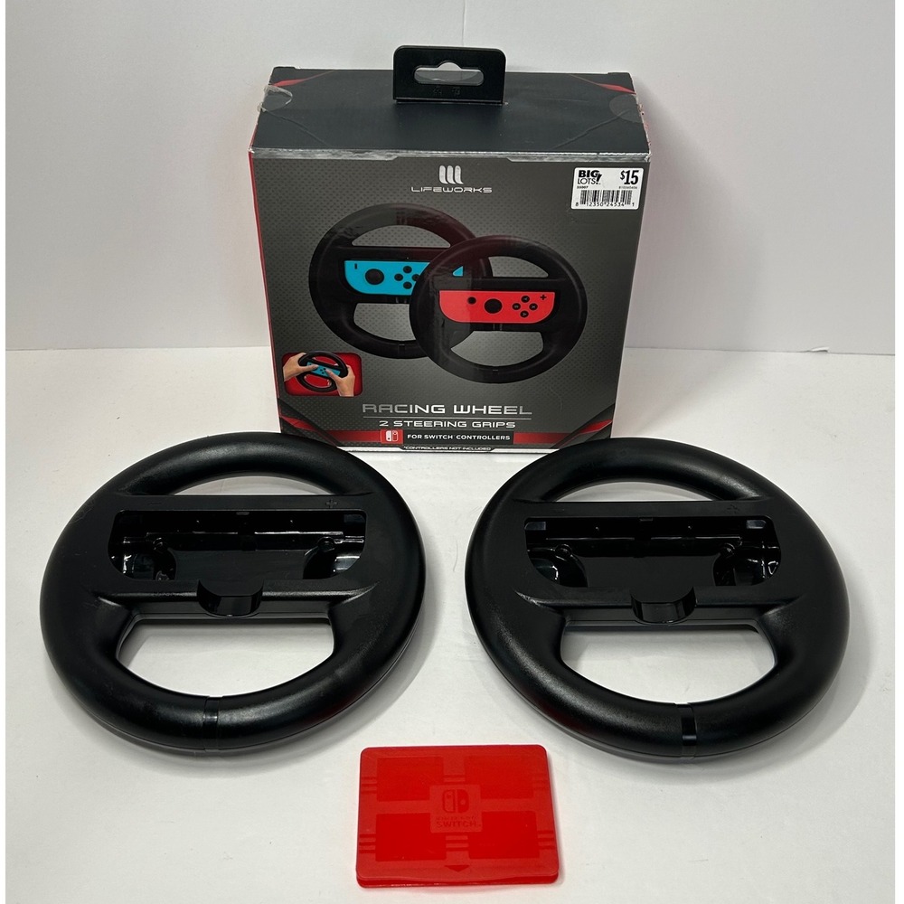 Lifeworks Racing Wheels Lot of 2 for‎ Nintendo Switch Controllers Game Holder